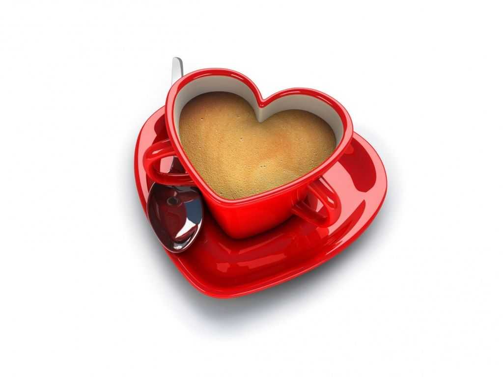 amore caffè tazzina a forma di cuore l'aforisma