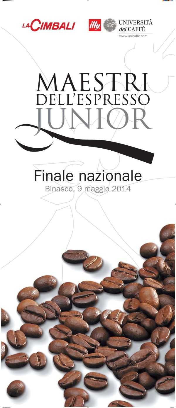 Il manifesto della finale nazionale del corcorso Maestri dell'espresso junior del 2014