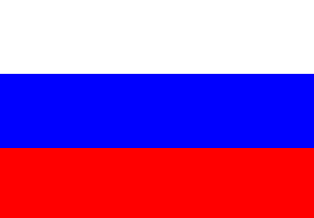 La bandiera della Russia latte
