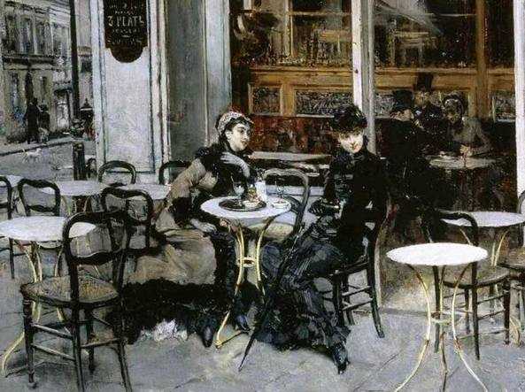 Giovanni Boldini conversazione al caffè