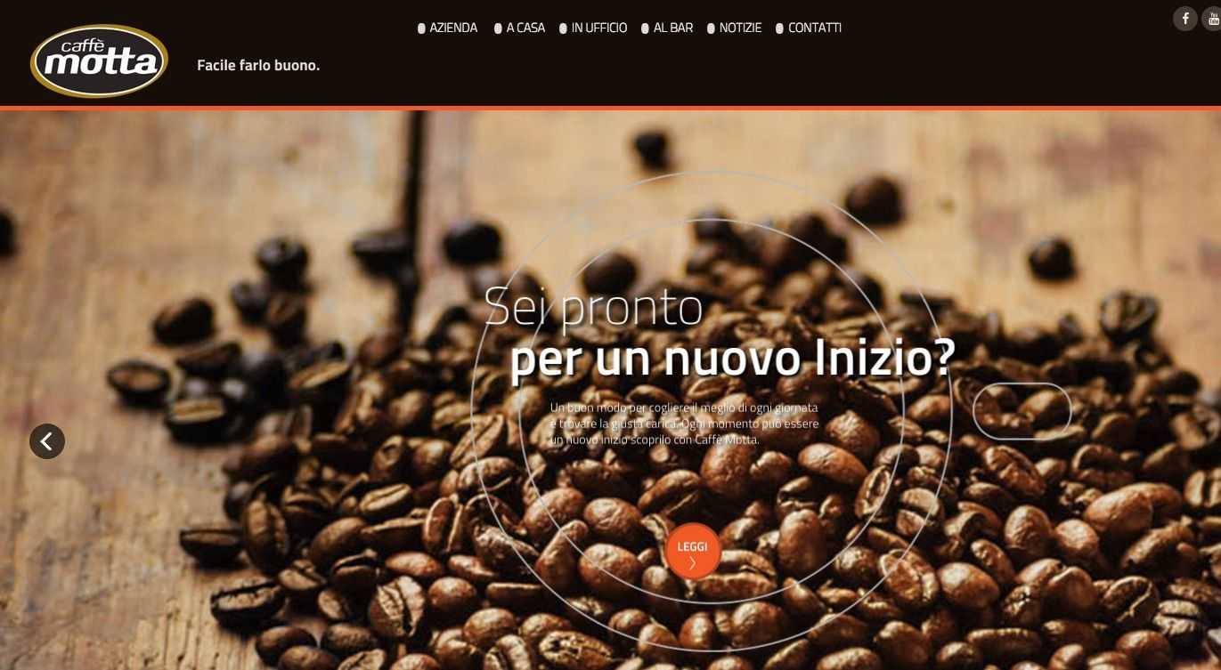 nuovo sito caffè motta