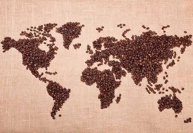 mondo chicchi caffè continenti
