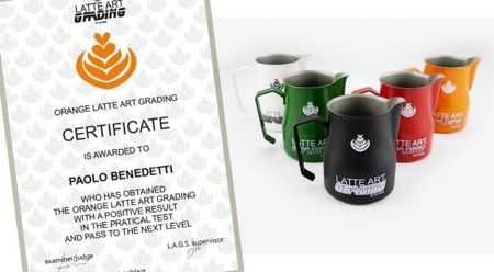latte art grading certificato