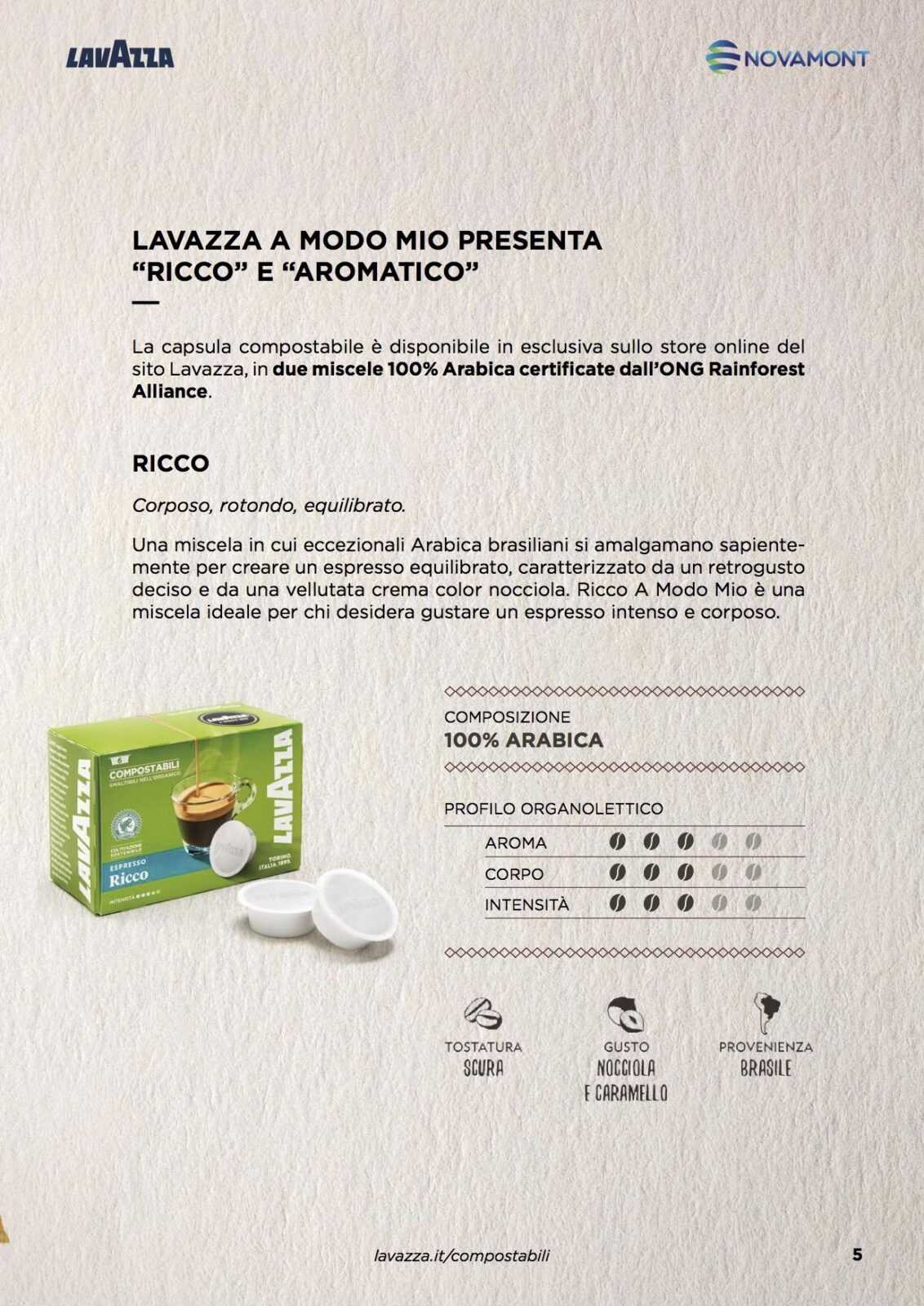 nuovi caffè lavazza compostabili