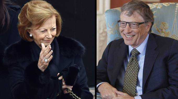 maria fracnca fissolo vedova ferrero con bill gates