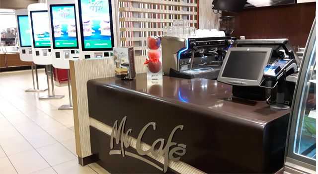Rancilio Classe 9 USB in una caffetteria McCafè della catena di ristoranti statunitense McDonald's