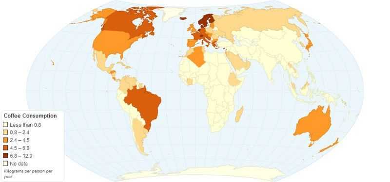 chi consuma più caffè al mondo