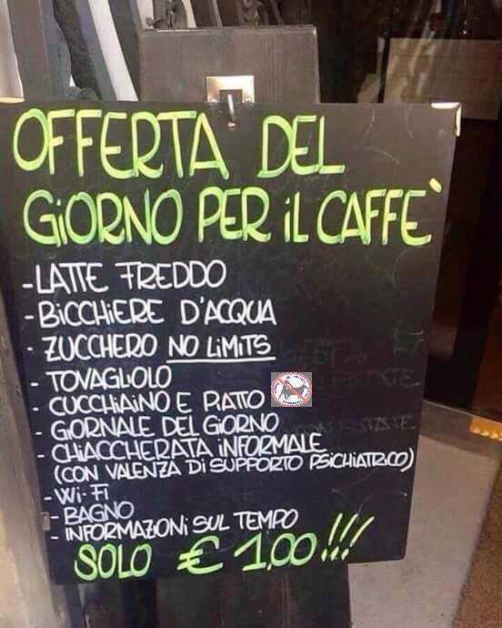 L'aforisma: L'offerta del giorno per il caffè - Comunicaffè