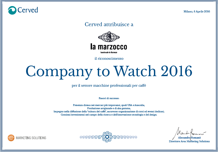 LA MARZOCCO COMPANY TO WATCH