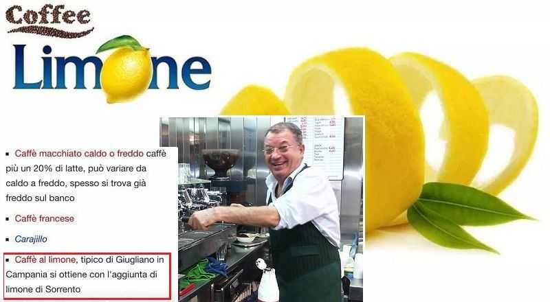 caffè al limone di giuliano