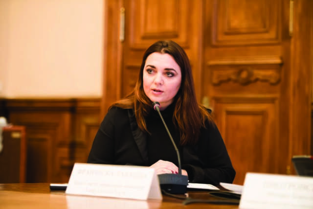 SAINT PETERSBURG, RUSSIA - DECEMBER 06: Francesca Lavazza is speaking at the signing of the partnership agreement with The State Hermitage Museum on December 6, 2016 in Saint Petersburg, Russia. (Photo by Victor Boyko/Getty Images for Lavazza) *** Local Caption *** Francesca Lavazza