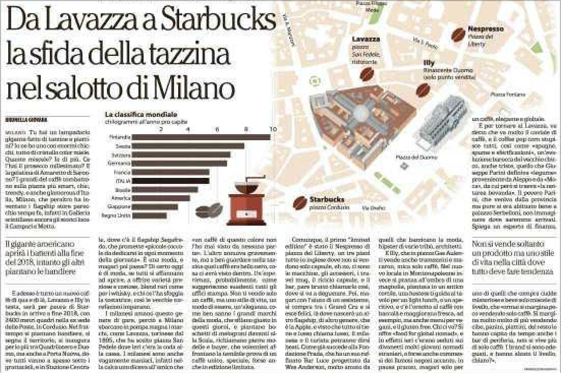 lavazza mappa caffè milano