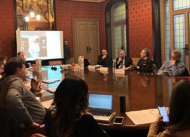 La conferenza stampa delle Fipe nella Sala dei Pavoni