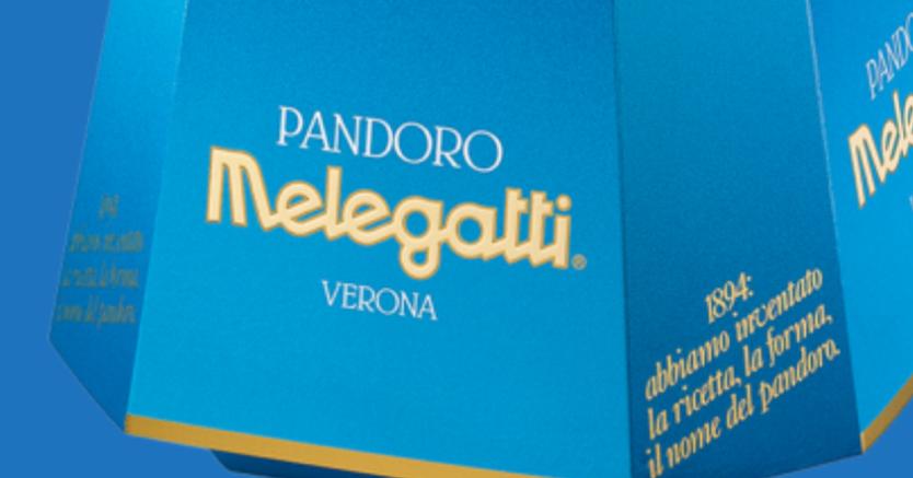 Il logo Melegatti su uno dei prodotti classici del marchio veronese: il Pandoro