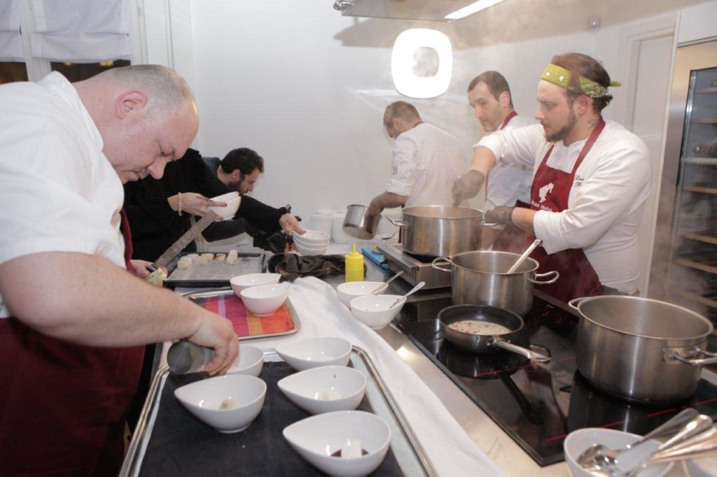 Un momento della serata organizzata da Julius Meinl