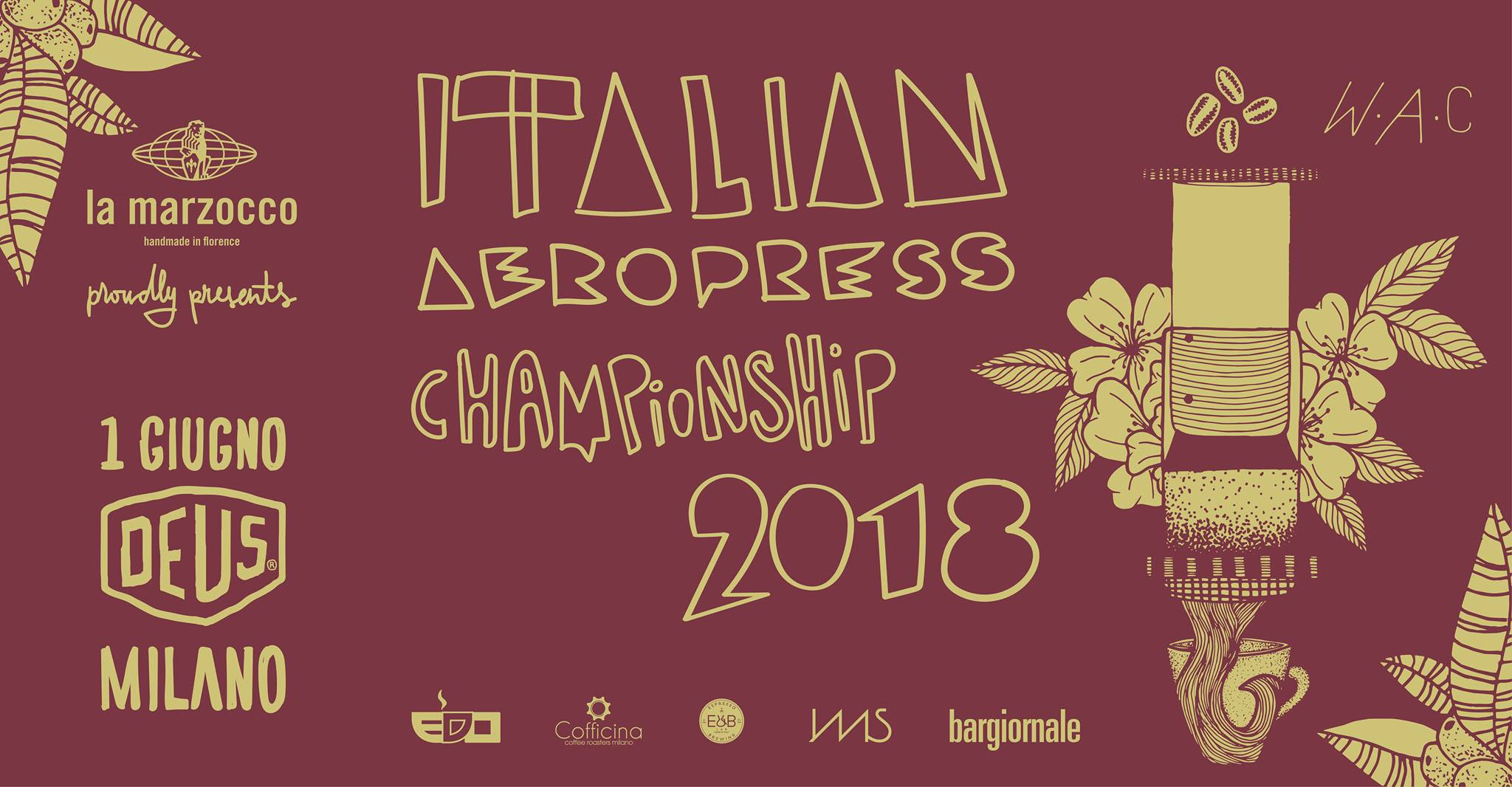 Il manifesto del campionato italiano Aeropress 2018