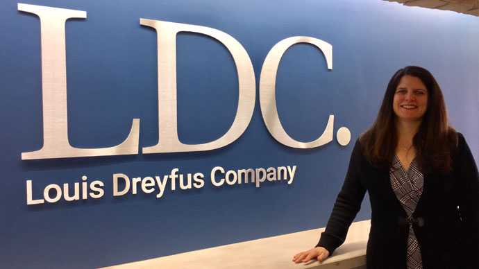 Il logo nella sede di Londra della Louis Dreyfus Company