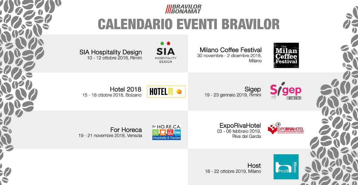 Calendario Fiere 18/19 Bravilor Bonamat