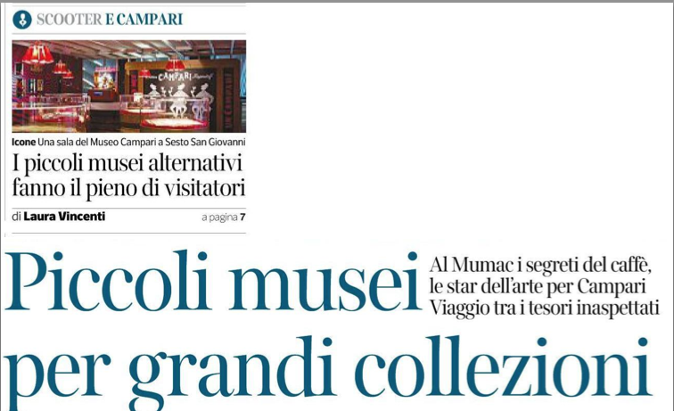 La testata della pagina con l'articolo sul Mumac e i musei più curiosi di Milano