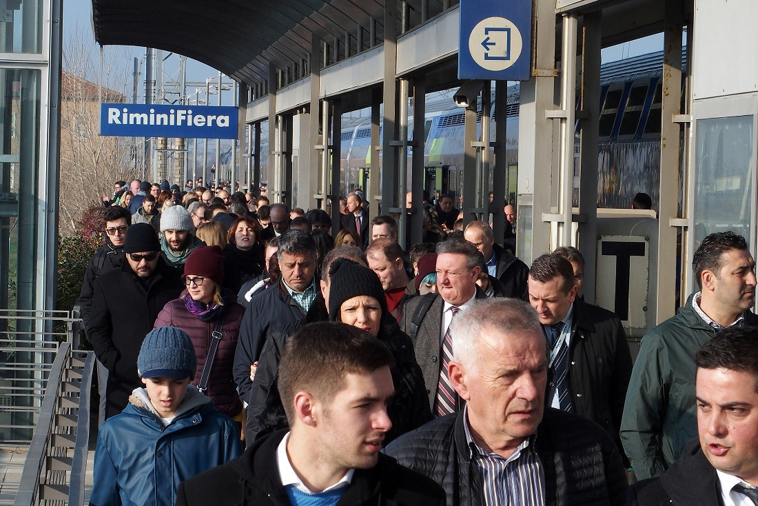 Sigep L'arrivo in stazione di Rimini Fiera per il Sigep 2018