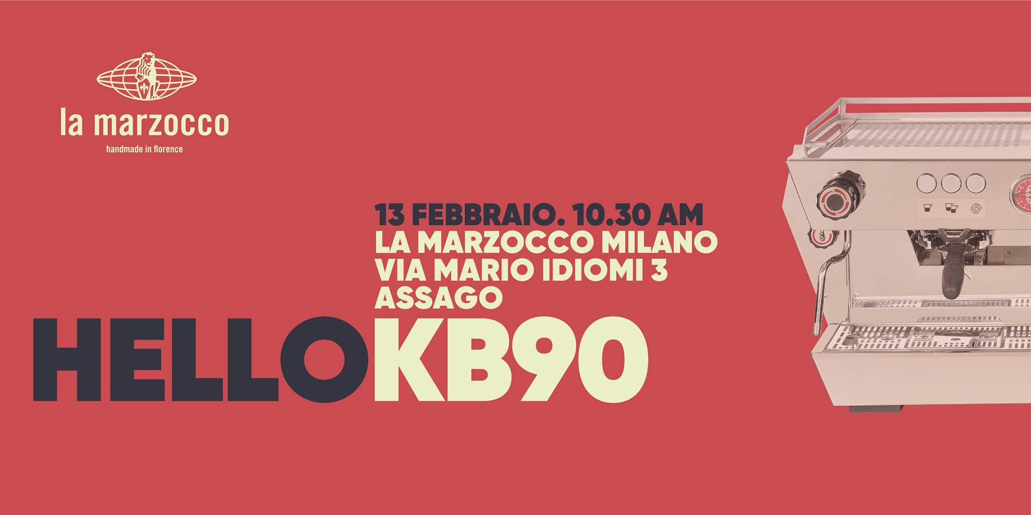 La locandina dell'evento di presentazione della KB90