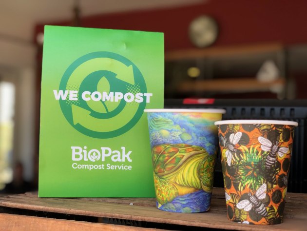 Le tazze compostabili di Biopak