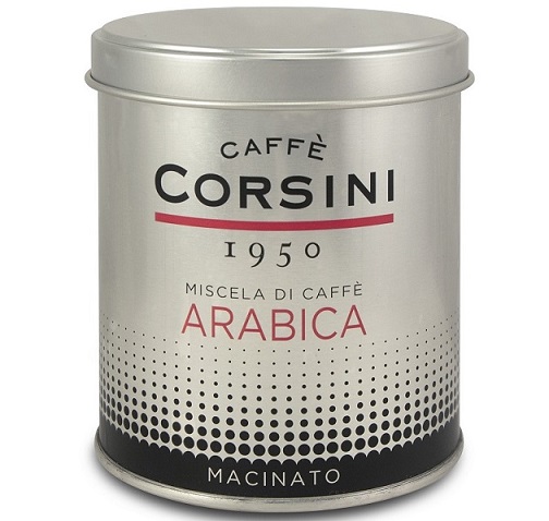 La nuova latta di Caffè Corsini da 125 grammi