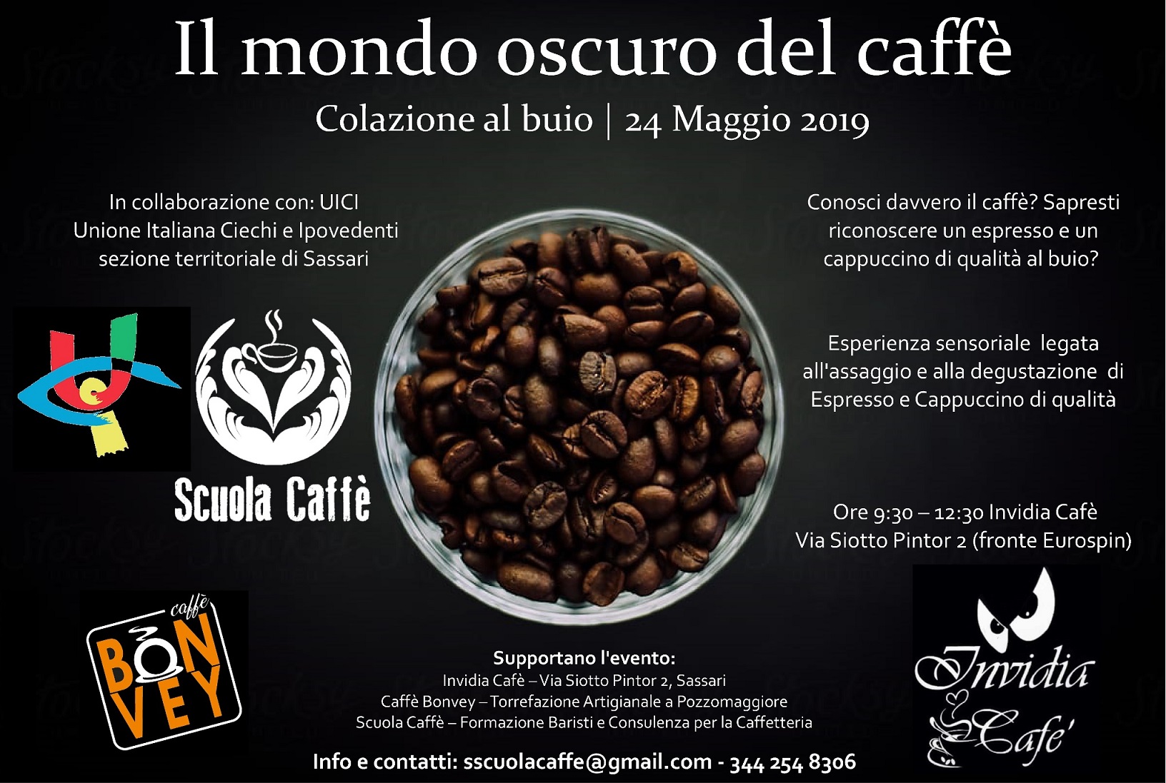 Locandina-Caffè-Oscuro degustare buio La locandina dell'evento