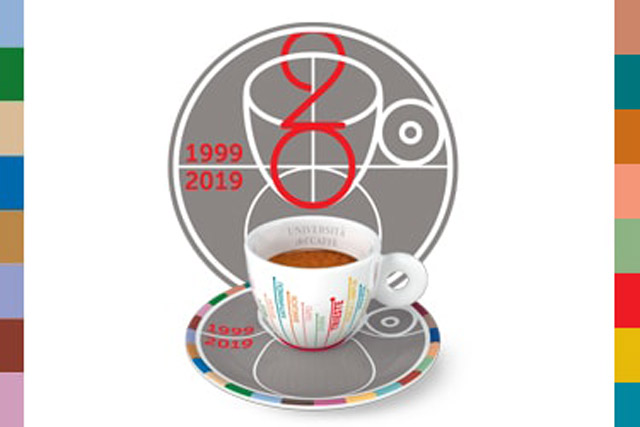 Logo 20 anni Università del caffè