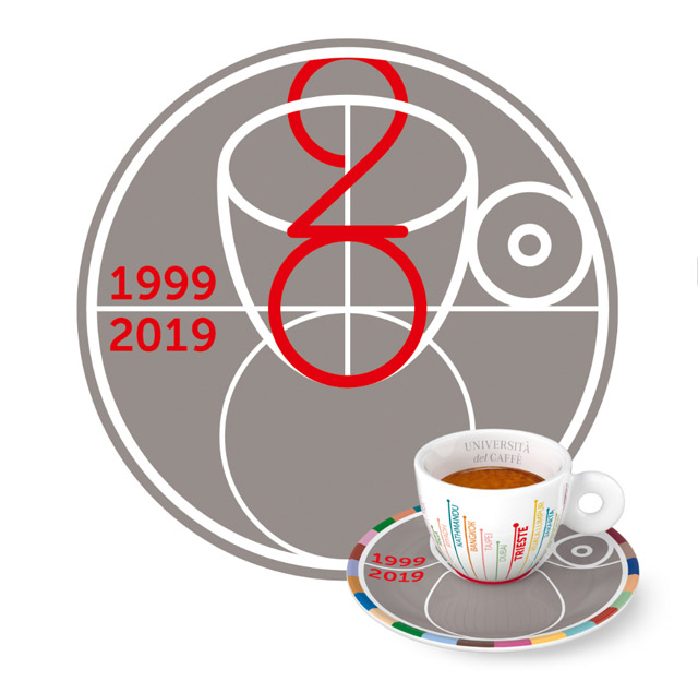 Logo 20 anni Università del caffè illycaffè