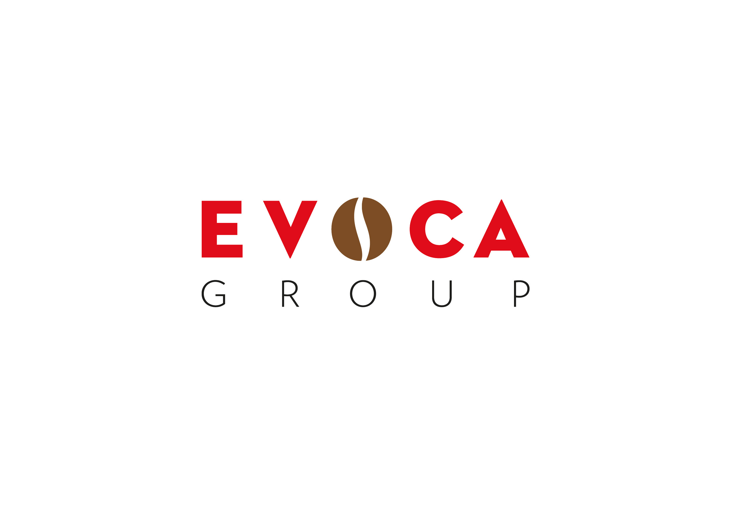 Il logo di Evoca Group brand system saga coffee