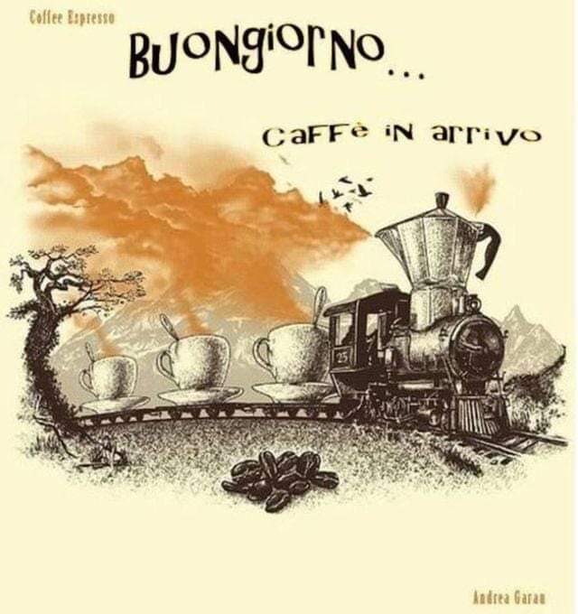 Un treno di caffè espresso