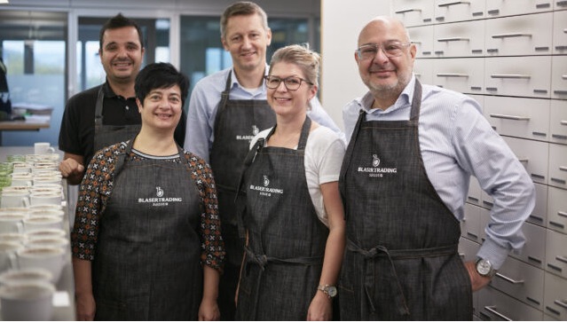 La Cupping Room di Blaser, da sinistra: Rocco Spitale, Marieluise Millemaci, Thomas Quinche, Regula Heiniger, Sergio Prete