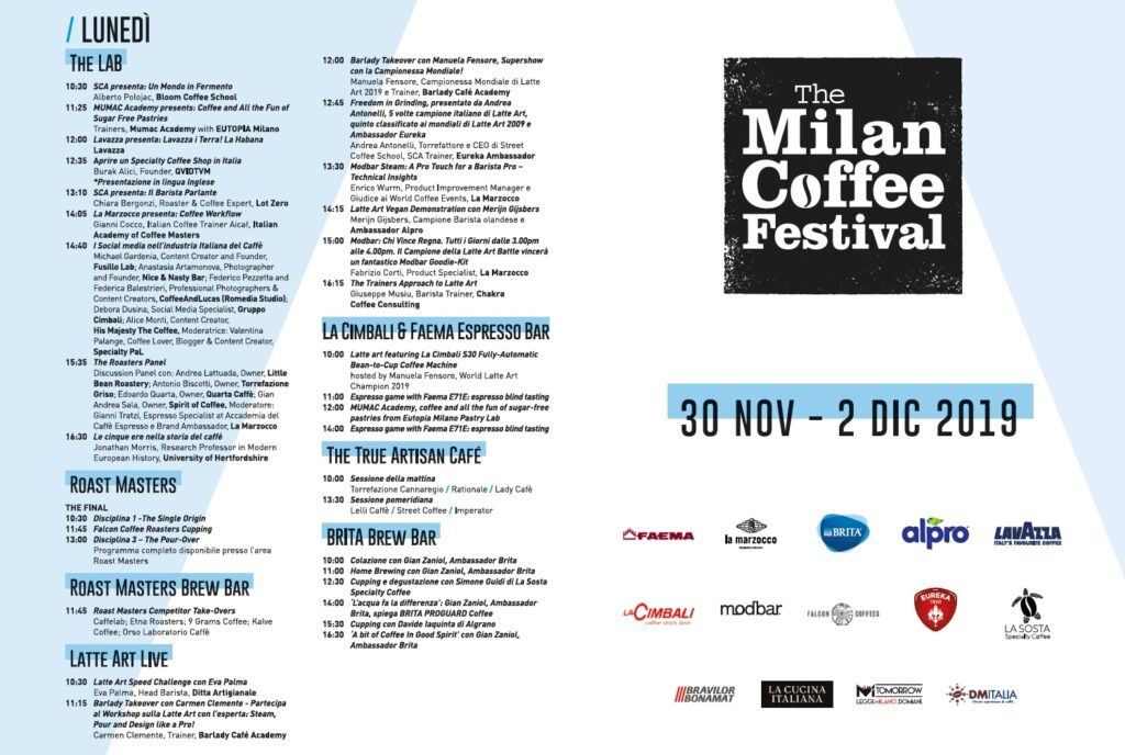 Programma The Milan coffee festival
