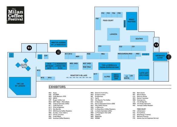 La mappa del The Milan Coffee festival 2019