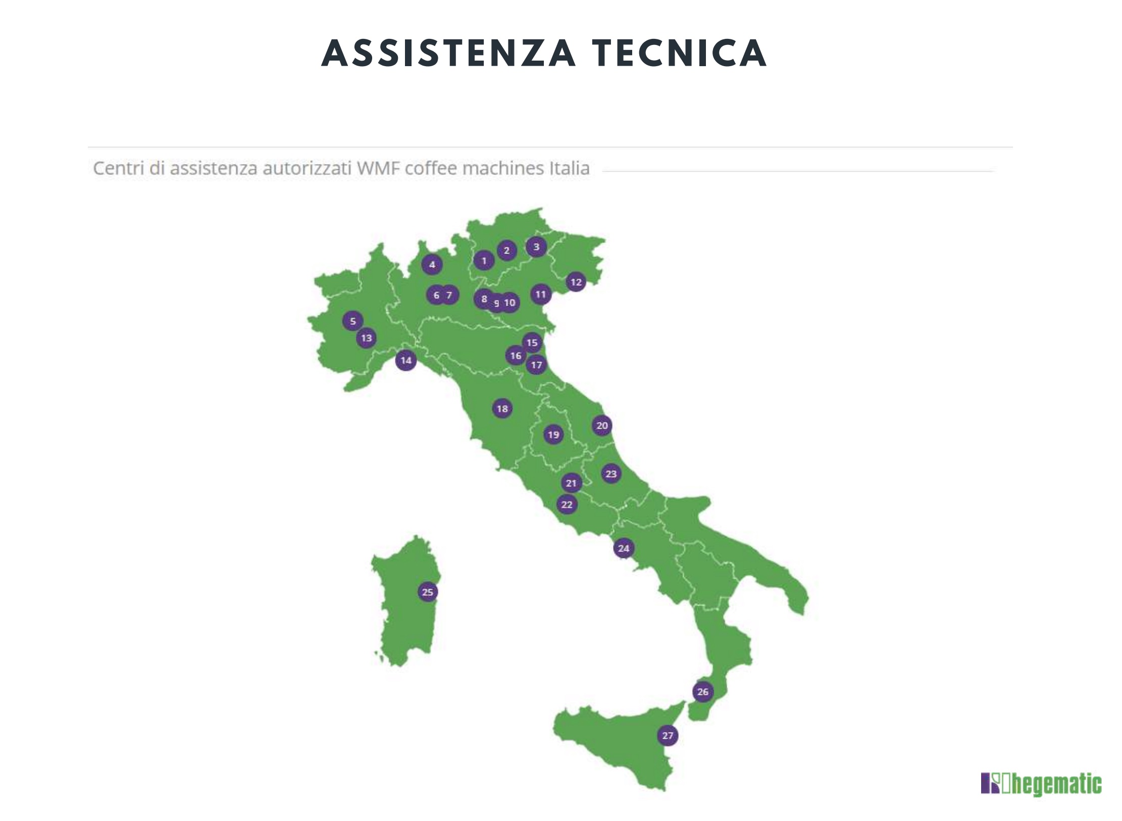 La rete di assistenza tecnica capillare in Italia