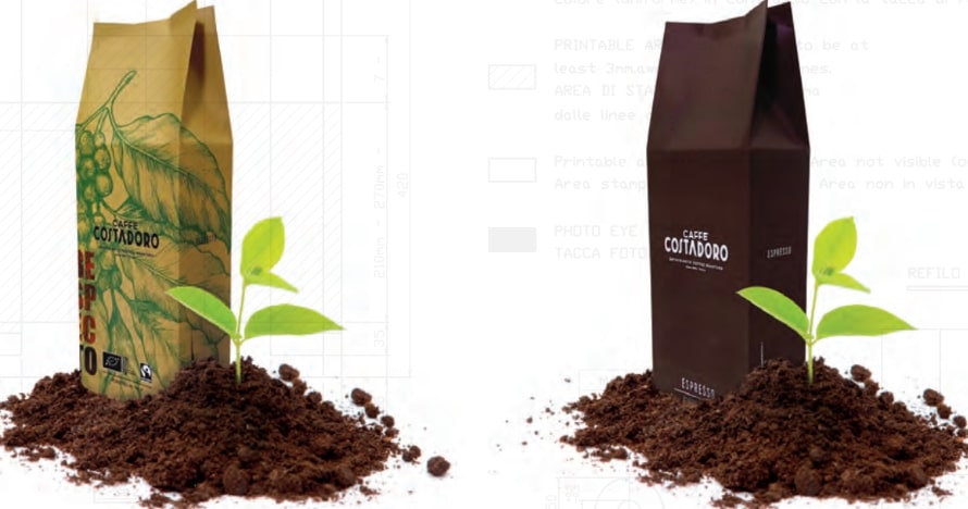 costadoro packaging compostabile