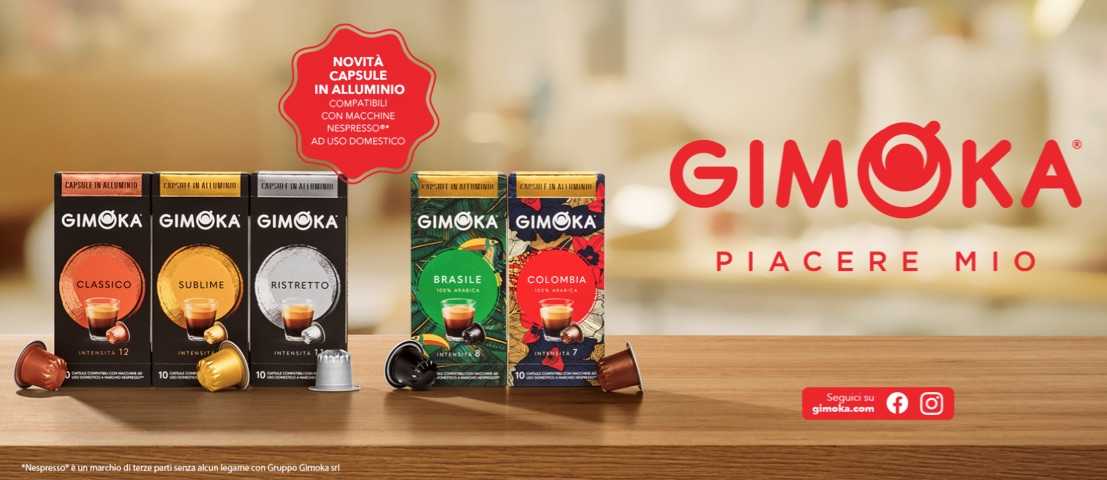 Gimoka capsule in alluminio compatibili Nespresso