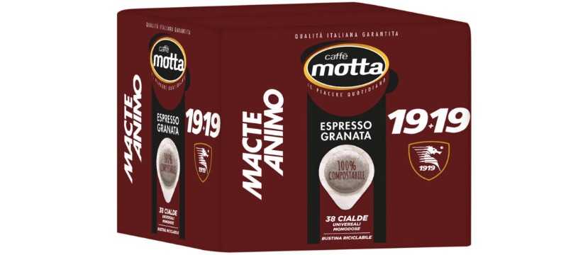 Salernitana calcio La confezione Macte Animo 19+19 di Caffè Motta