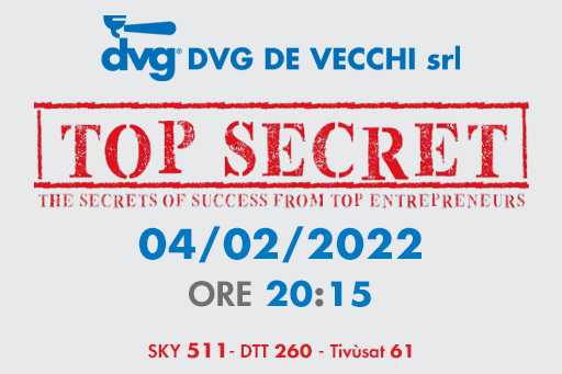 DVG De Vecchi La locandina del programma con l'intervista a Mario Conti – Amministratore delegato della DVG De Vecchi srl azienda storica che si occupa della produzione e della vendita di soluzioni e componenti per macchine da caffè professionali