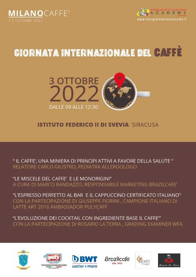 La locandina dell'evento di Siracusa legato a Milanocaffè