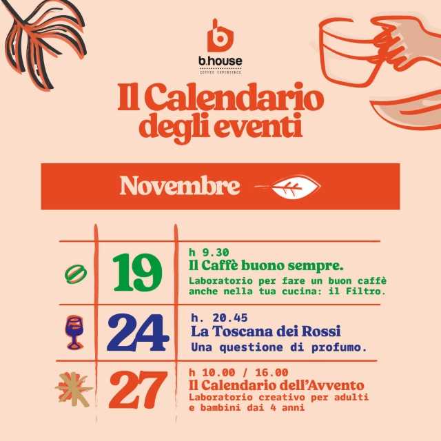 Il calendario eventi b.house