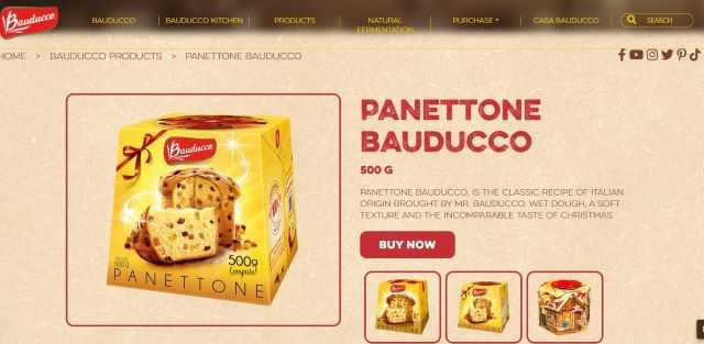 Panettone Bauducco (foto dal sito)