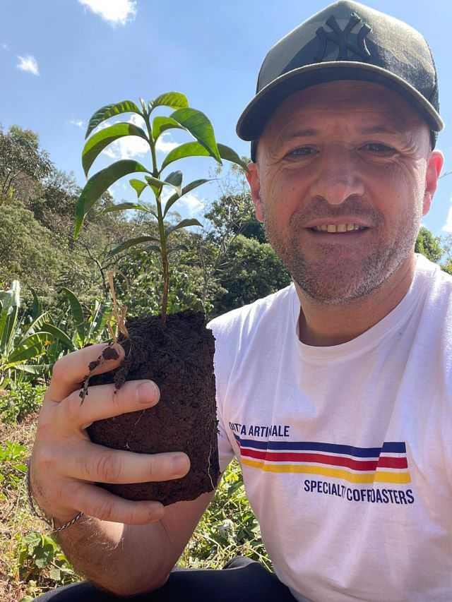 Francesco Sanapo nella culla del chicco (foto concessa)