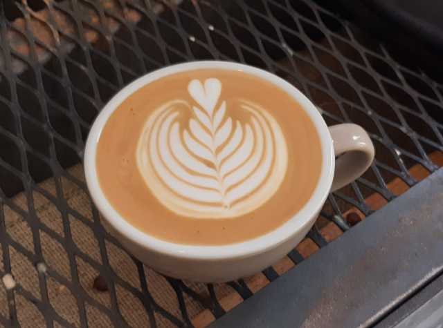 cappuccino latte art sage
