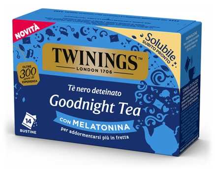 Twinings Goodnight Tea: arriva il tè nero deteinato con melatonina per addormentarsi più in fretta