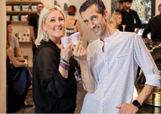Sonia e Maurizio Valli dentro il Bugan Coffee Lab di Milano @lucabassi
