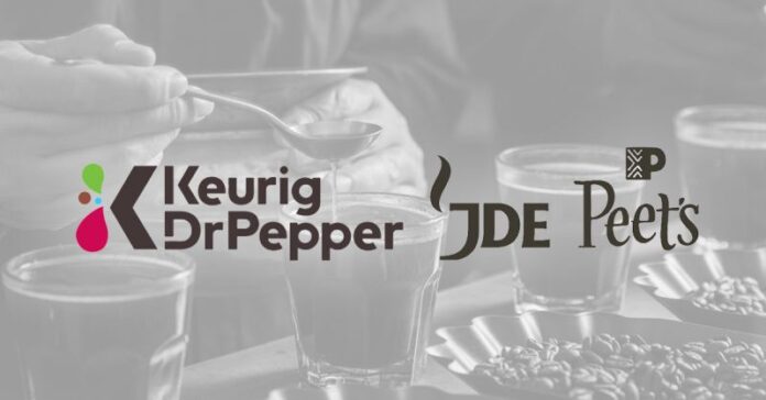 I loghi di Keurig Dr Pepper e JDE Peet's