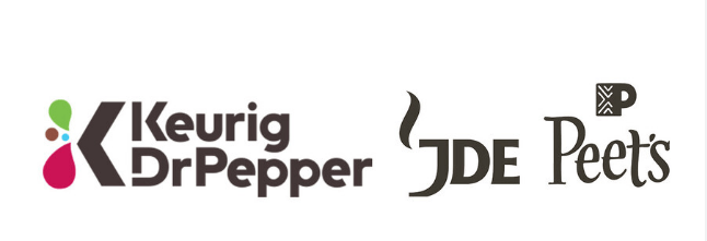I loghi di Keurig Dr Pepper e JDE Peet's