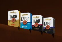 Lavazza presenta il packaging di Tablì, la cialda 100% caffè, curato dallo studio Bellissimo TABLì Lavazza